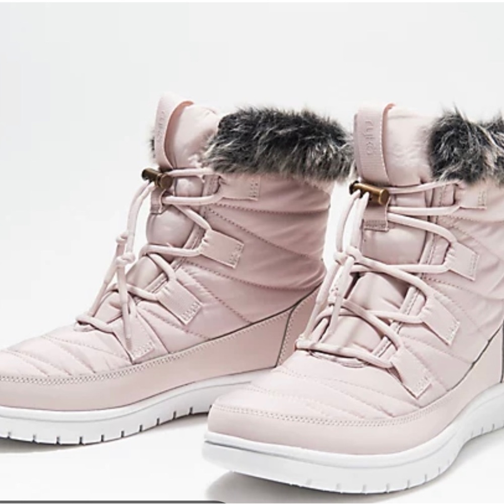 Ryka Quilted Faux Fur Bungee Winter boots